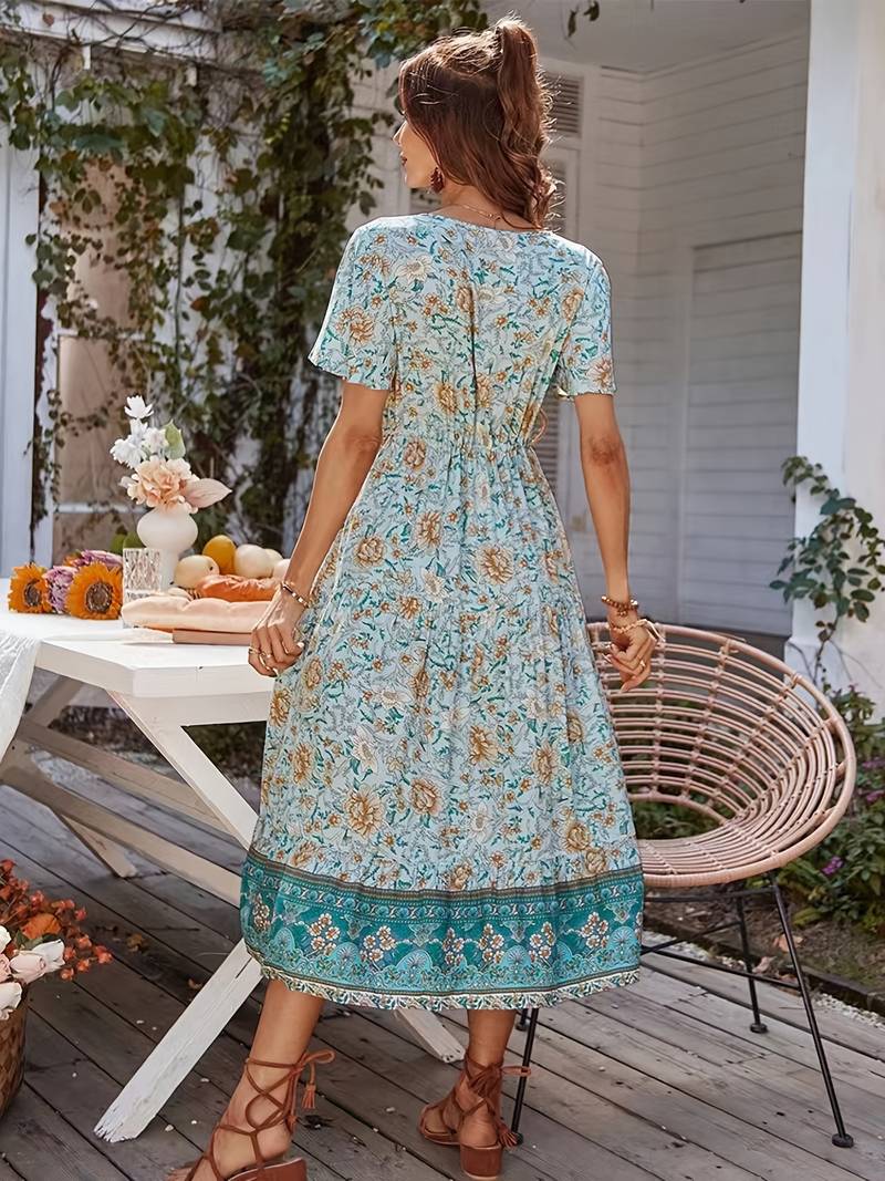 Vestido floral bohemio 